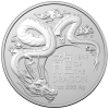 Lunar Jahr des Drachen  2024 1 Oz 999 Silber RAM Australien 1 Dollar BU