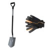 Fiskars Ergonomic G�rtnerspaten spitz mit original Fiskars Handschuh Spaten NEU