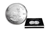 Krgerrand 1 oz Silber 2024 Sdafrika mit Mnzkassette fr die Aufbewahrung