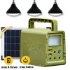84Wh Tragbares Kraftwerk Generator Beleuchtungssatz mit Solarpanel und LED-Lampe