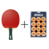 JOOLA Tischtennisschlger 4★ ITTF  Match + 12er Tischtennisblle Tischtennis Set