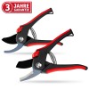 Walter Gartenscheren 2er Set Bypassschere Ambosschere, Blumenschere Rosenschere