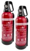 2x Aluminium-Pulverfeuerlscher 2 kg ABC mit 4 LE KFZ mit Manometer + Halterung