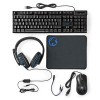 Nedis Gaming Combo Kit 5 in 1 SET Tastatur Headset Maus Mauspad Komplett Setup