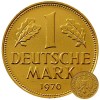 1 DM deutsche Mark 24 Karat vergoldet Geschenk zum Geburtstag 1950 bis 1994