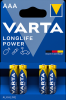 20x Varta Longlife Power AAA Micro LR03 Batterie 5x4er Blister High Energy 4903