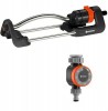 Gardena Set Viereckregner Aqua S + Bewsserungsuhr Rasensprenger Sprinkler Timer