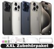 Apple iPhone 15 Pro - 128 256 512 1TB - Titan Schwarz Wei� Natur Blau - XXL Set