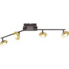 Wofi LED Deckenleuchte Vicenza gold braun 4-flammig 28,8W 1800lm warm schwenkbar