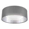 LED Deckenleuchte Stoff Grau Silber 32cm 12W 1200lm 4000K Sternenhimmeleffekt