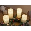 4 x LED Wachskerzen Glowing Glitter warmwei Batterie Adventskranz Weihnachten