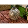 LED Solar Laterne Sunshine Aura Silber 22cm warmwei Gartenleuchte Terrasse