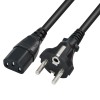 1,8m Kaltger�tekabel Netzkabel Stromkabel Schutzkontakt Schuko Kabel Stecker C13
