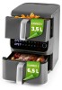 GOURMETmaxx Hei�luftfritteuse Doppelkammer Doppelkorb Vertikal Dual Airfryer 10L