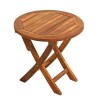 Klapptisch Balkontisch Beistelltisch 48 cm Rund Akazienholz Tisch Gartentisch