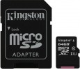64 GB Kingston microSDXC, Class10 UHS-I Card + SD Adapter Speicherkarte BRANDNEU