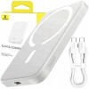 BASEUS Magnetische Mini-Powerbank MagSafe 6000mAh 20W Qi Wireless USB-C Wei