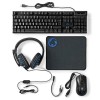 Nedis 5-in-1 Gaming-Set AZERTY FR Tastatur Maus Headset Mauspad-Kombinationsset