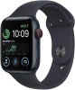 Apple Watch SE 2022 Midnight Alu 44mm, Black Silicon Band, A2724, NEU Sonstige