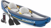 Intex Wyoming C2 Aufblasbares Kajak 307x89x53cm 2-Sitzer Schlauchboot 68389