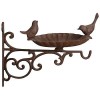 Esschert Design Wandfutterplatz Vogelbad Gusseisen Futterstelle Rostoptik braun