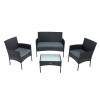 Sitzgruppe Gartenmbel Set Polyrattan Gartenset Rattan Mbel Balkonmbel Schwarz