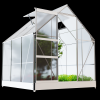 GARMIO Gewchshaus 3,7m Treibhaus Pflanzenhaus Fundament Aluminium Frhbeet