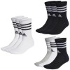 6 Paar adidas 3-Streifen Cushioned Crew Socken Herren Damen Unisex Sportsocken