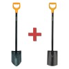 Fiskars Set bestehend ausSolid Grtnerspaten spitz und Solid Grtnerspaten rund
