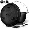 grillas Dutch Oven Set Deckelheber BBQ Gusseisen Feuertopf Gusstopf Schmortopf