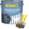 BONDEX Holzfarbe f�r Au�en Aktionsgebinde + 2 EXTRA Pinsel, 7,5 l, Wetterschutz