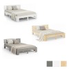 Massivholzbett aus Kiefer mit Lattenrost – modernes stabiles Bett – Homestyle4u