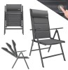 GARMIO� Gartenstuhl Balkonstuhl Hochlehner Klappstuhl Klappbar Garten anthrazit