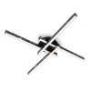 LED Deckenleuchte Glitzereffekt Laserlochoptik 21W Warmweies Licht Schwarz 60cm