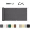 Sekey Balkon Sichtschutz PES Blickdicht Balkonbespannung mit �sen & Kabelbinder