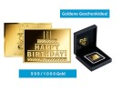 Goldm�nze Motiv "Happy Birthday Kuchen" 999/1000 Gold Geschenk