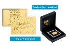 Goldmnze Motiv "Herzliche Glckwnsche" 999/1000 Gold Geschenk