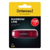 Intenso USB Stick 128GB Speicherstick Rainbow Line rot