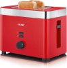 GRAEF TO 63 Toaster rot 2-Scheiben-Toaster Toastautomat Brtchenaufsatz 888 Watt