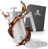 French Press Edelstahl Silber 1L Premium Kaffeebereiter 1000ml - Bjrn Liebdhal