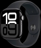 Apple Watch 10 LTE Diamantschwarz Alu 46mm Sportarmband Schwarz S/M MWY33