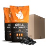 HEIZFUXX� Grillholzkohle 100% Buche Gastro-Qualit�t 20-80mm | 2x10kg Papiersack