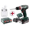 Metabo Akku Bohrschrauber BS 18V Q 2x 2,0 Ah Li-Ion Akkus + Bluetooth Kopfhrer