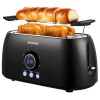 Edelstahl Toaster 4 Scheiben Br�tchenaufsatz Toastautomat Kr�melschublade