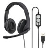 Hama Over Ear Stereo Headset HS-USB300 2m Kabel Mikrofon USB PC Office Kopfh�rer