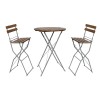 Biergarten Set Biergartengarnitur Stehtisch + 2 Hochsthle Akazie 80x80x110cm