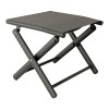 Mojawo Garten Klapphocker Fuhocker Metall - Textilen Anthrazit / Grau