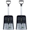2er Set Schneeschaufel Autoschaufel Schaufel Spaten ausziehbarer Griff schwarz
