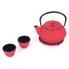 Echtwerk Teeservice Gusseisen Teekanne-Set 1,1 L inkl. 2 Teetassen 50 ml