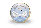 2 Euro vergoldet Hochzeit II mit Farbmotiv